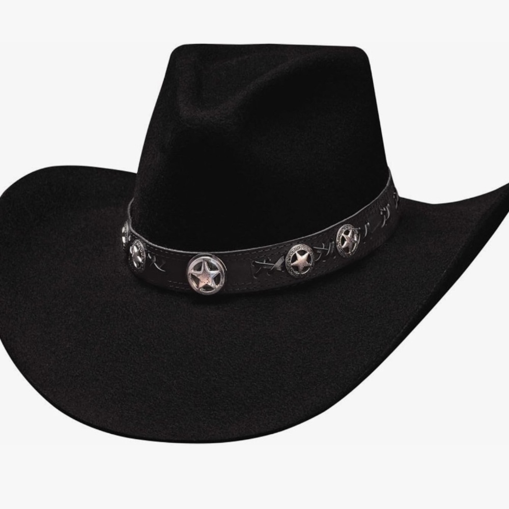 Bullhide Black Cowboy Hat with Silver Star Accents